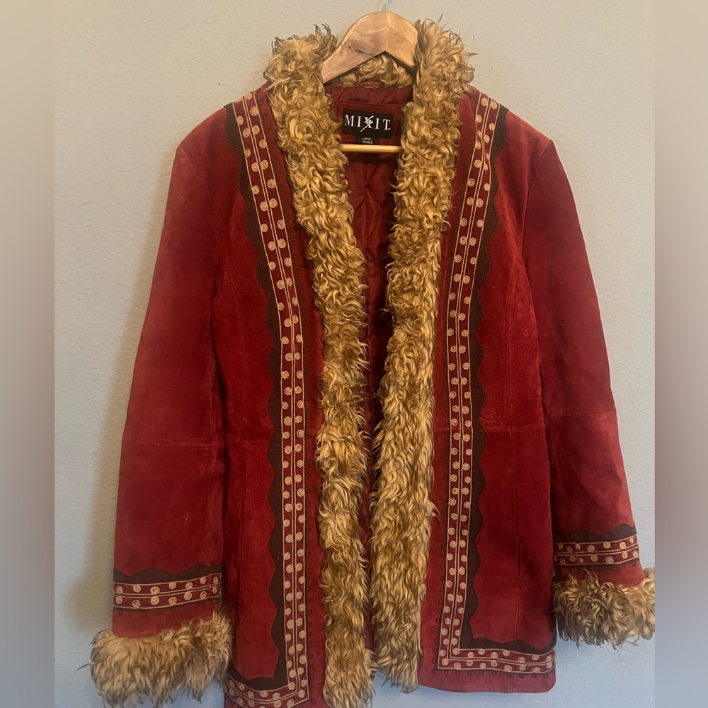 Vintage leather coat size m
